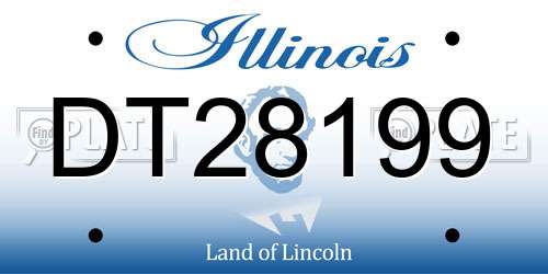 DT28199 Illinois License Plate