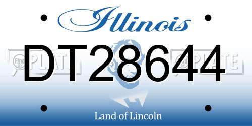 DT28644 Illinois License Plate