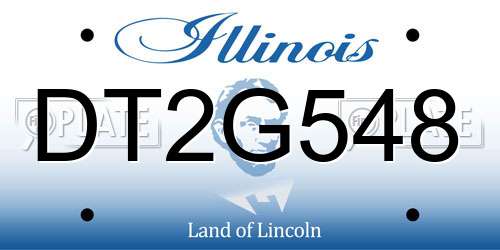 DT2G548 Illinois License Plate