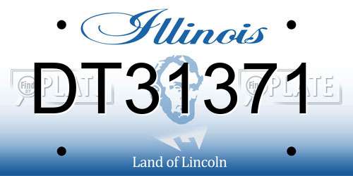 DT31371 Illinois License Plate