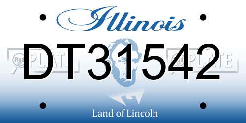 DT31542 Illinois License Plate