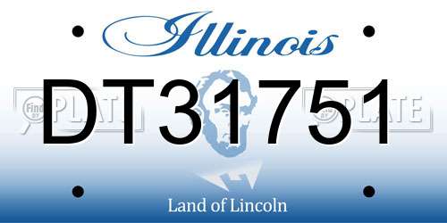 DT31751 Illinois License Plate