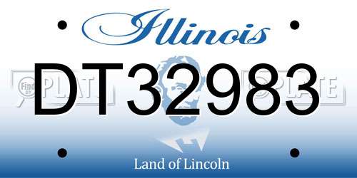 DT32983 Illinois License Plate