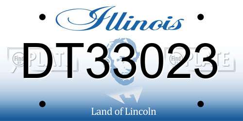 DT33023 Illinois License Plate