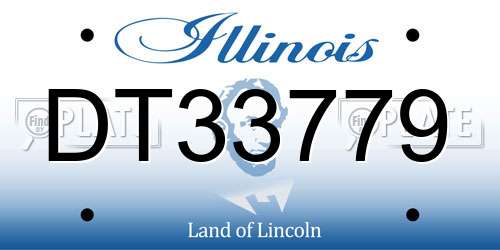 DT33779 Illinois License Plate