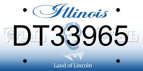 DT33965 Illinois License Plate
