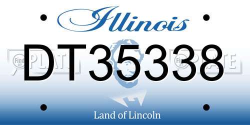DT35338 Illinois License Plate