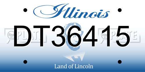 DT36415 Illinois License Plate
