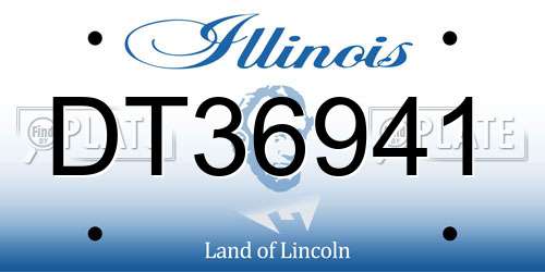 DT36941 Illinois License Plate