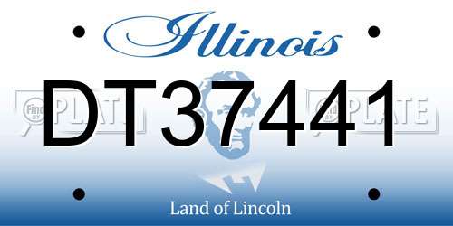 DT37441 Illinois License Plate