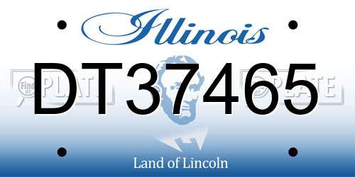 DT37465 Illinois License Plate