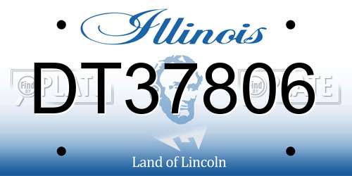 DT37806 Illinois License Plate