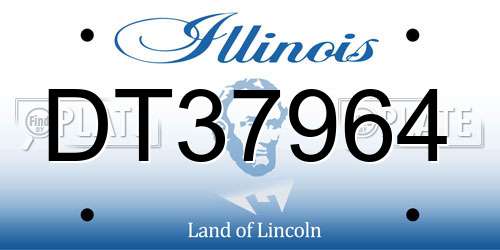 DT37964 Illinois License Plate