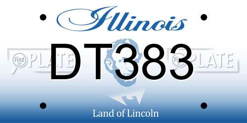 DT383 Illinois License Plate