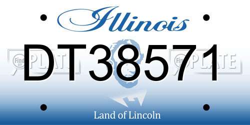 DT38571 Illinois License Plate