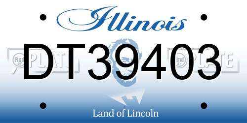 DT39403 Illinois License Plate