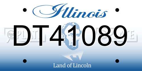 DT41089 Illinois License Plate