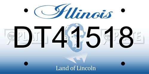 DT41518 Illinois License Plate