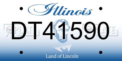 DT41590 Illinois License Plate