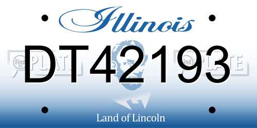 DT42193 Illinois License Plate