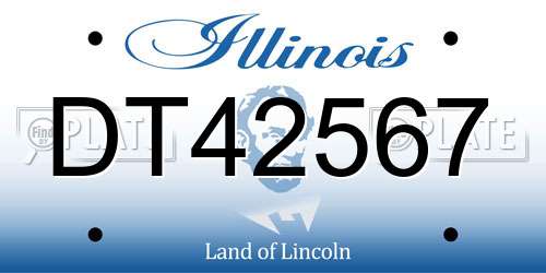 DT42567 Illinois License Plate