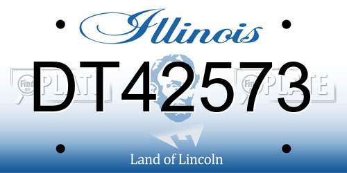 DT42573 Illinois License Plate