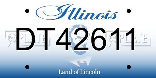 DT42611 Illinois License Plate