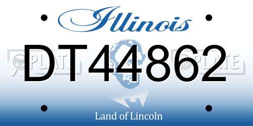 DT44862 Illinois License Plate