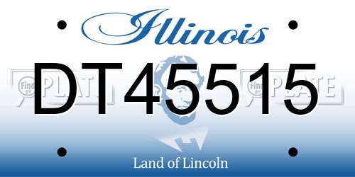 DT45515 Illinois License Plate