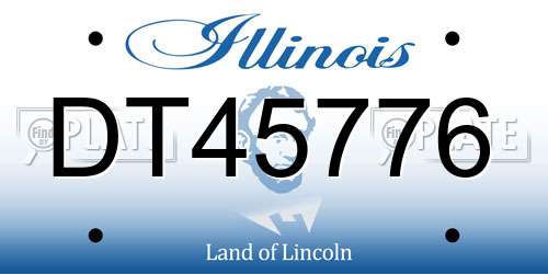 DT45776 Illinois License Plate