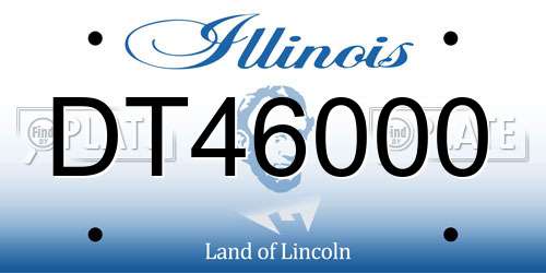DT46000 Illinois License Plate