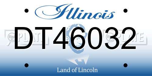 DT46032 Illinois License Plate