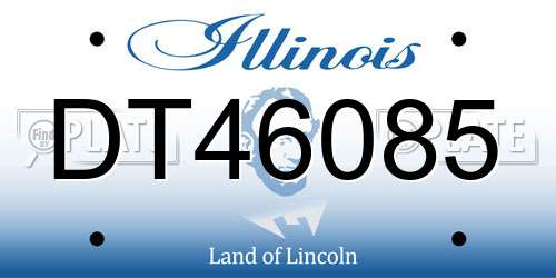 DT46085 Illinois License Plate