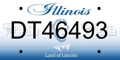 DT46493 Illinois License Plate