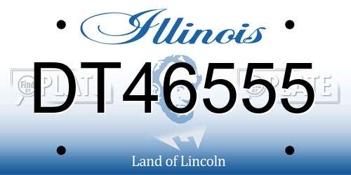 DT46555 Illinois License Plate