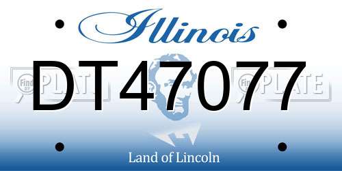 DT47077 Illinois License Plate
