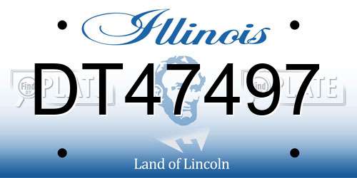 DT47497 Illinois License Plate