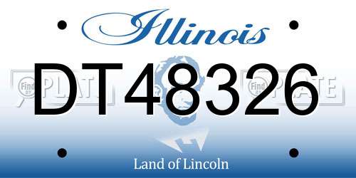 DT48326 Illinois License Plate