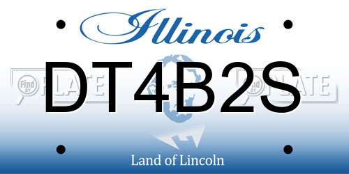 DT4B2S Illinois License Plate