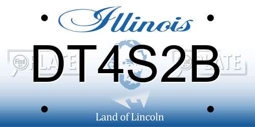 DT4S2B Illinois License Plate