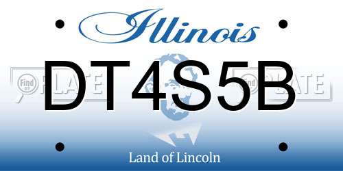 DT4S5B Illinois License Plate