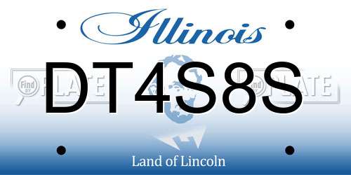 DT4S8S Illinois License Plate