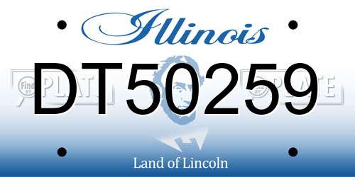 DT50259 Illinois License Plate