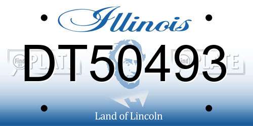 DT50493 Illinois License Plate