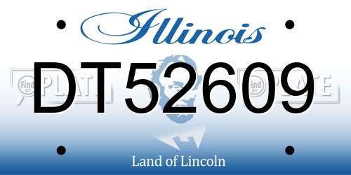 DT52609 Illinois License Plate