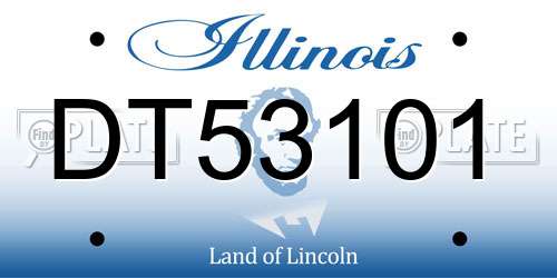 DT53101 Illinois License Plate