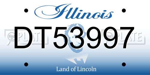 DT53997 Illinois License Plate