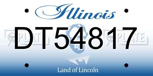 DT54817 Illinois License Plate