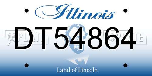 DT54864 Illinois License Plate