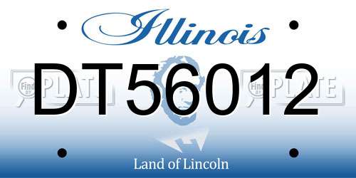 DT56012 Illinois License Plate